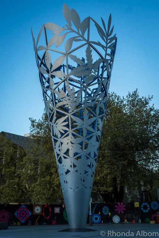 Christchurch Street Art Uplifts NZ's Post-Quake City 16 Chalice by Neil Dawson in Christchurch New Zealand