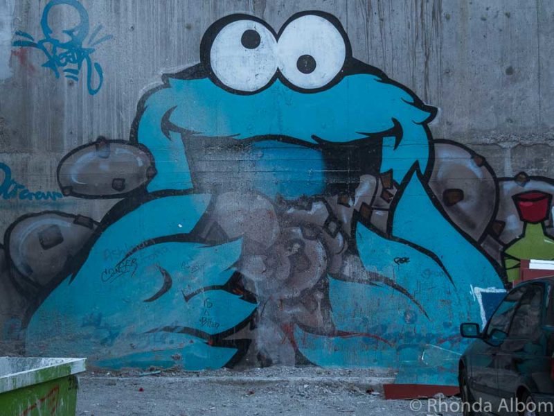 Christchurch Street Art Uplifts NZ's Post-Quake City 3 Cookie Monster painted on a wall