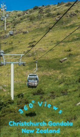 Christchurch gondola on Mount Cavendish in New Zealand. Read the article to see photos of the 360 degree panoramic views.