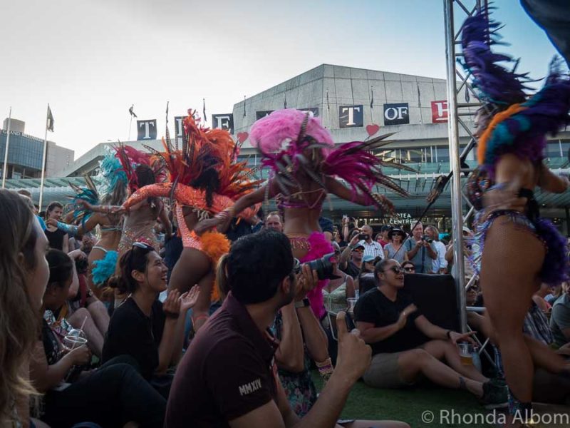 Brazilian style Samba parade at the Latin Festival Auckland New Zealand