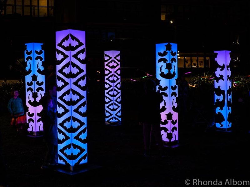 Maori light posts in Auckland New Zealand