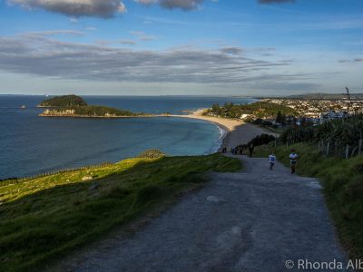 View from about half way to the top of Mt. Maunganui.