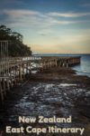 A wharf seen while driving along the East Cape of New Zealand
