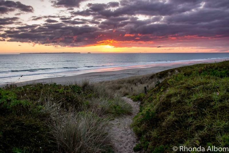Sunrise at Papamoa Beach Resort, Bay of Plenty New Zealand