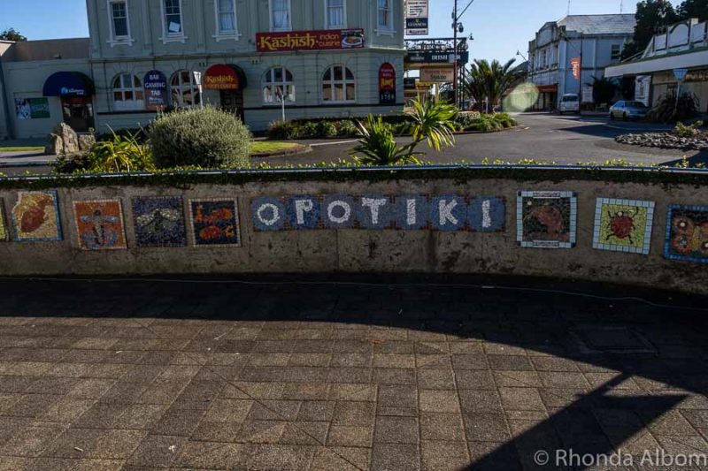 Main Square in Opotiki New Zealand