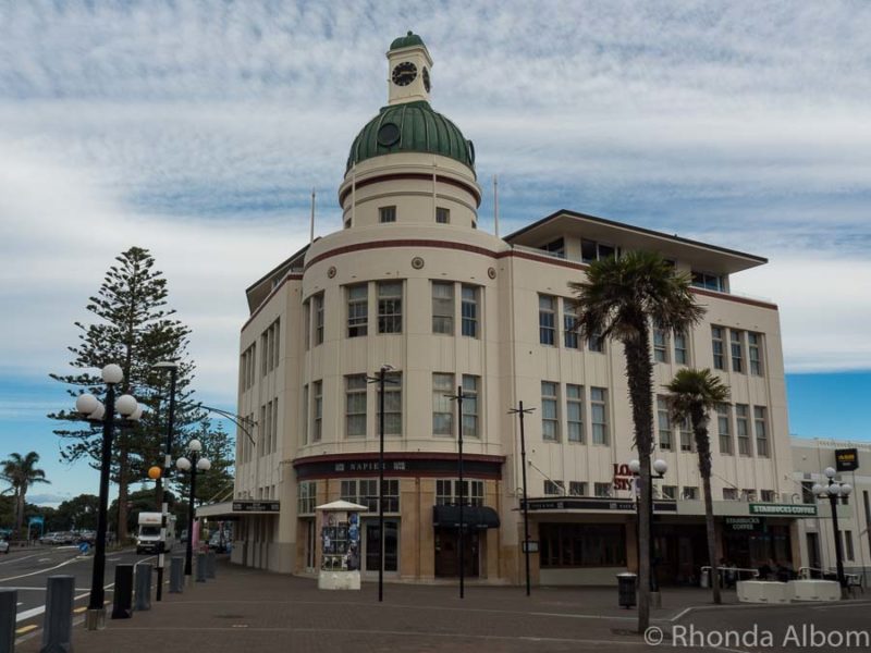 T&G building seen during the Art Deco Tour, Napier New Zealand