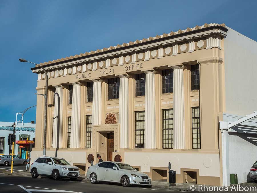 An example of classical revival built in 1921 and repaired after the Napier earthquake in New Zealand