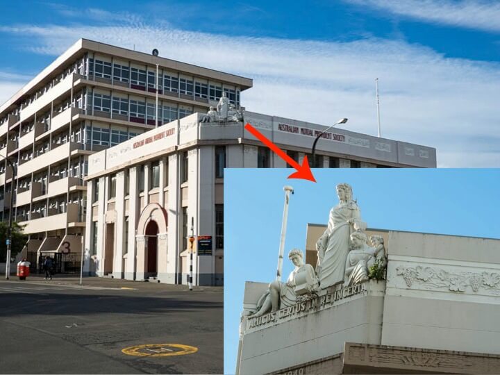 Art nouveau building in Napier New Zealand