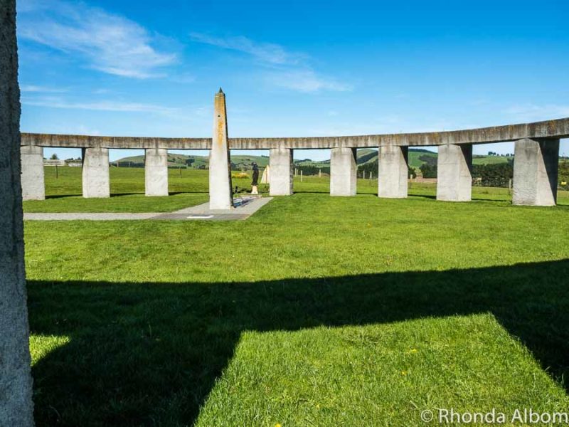 Inside the stone circle at Stonehenge Aotearoa