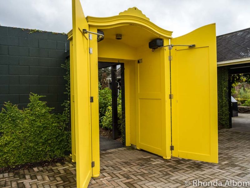 Self opening doors inside leading to Time Court in New Zealand