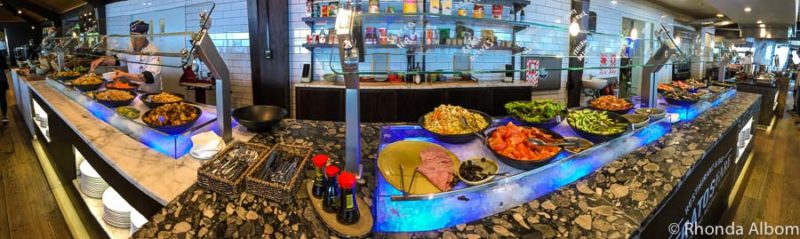 The lunch buffet at theStratosfare restaurant in Rotorua New Zealand