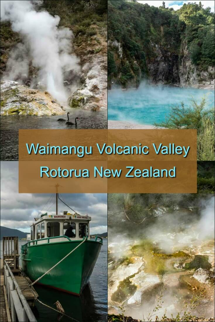 Waimangu Volcanic Valley is an untouched and ever-changing landscape created with the eruption of Mt Tarawera in 1886 (New Zealand’s largest recorded volcanic eruption). It created lakes, changed the landscape, covered the famous Pink and White Terraces, and left a clean slate for nature to rebuild. #travel #newzealand #rotorua #waimangu #geothermal #volcano #Pinkandwhiteterraces