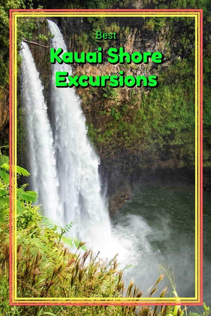 Arriving via cruise ship to Kauai in Hawaii? Here is a list of the island highlights along with some recommended shore excursions. #travel #hawaii #kauai #cruiseport #cruiseship #waterfalls #tropicalparadise #pacificislands #USA