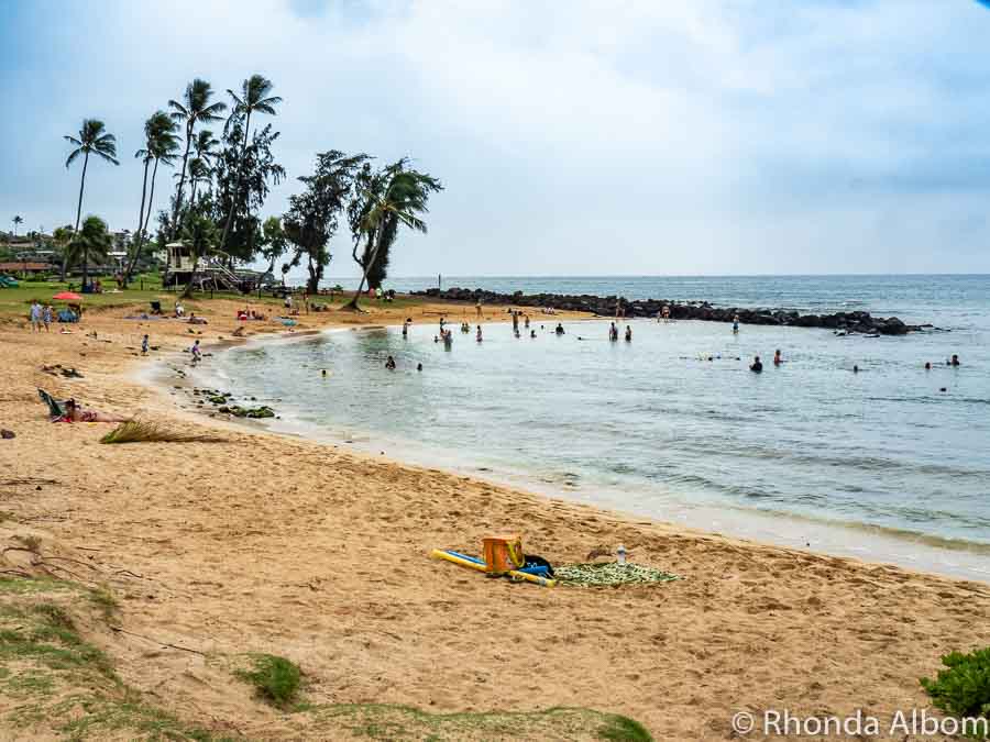 Poipu Beach on Kauai Hawaii