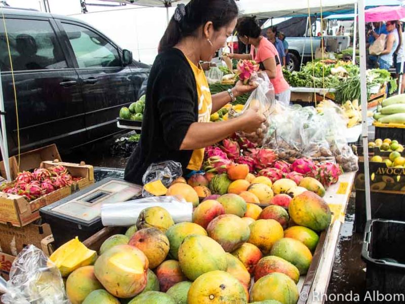 Mango at the Farmer's Market in Kauai Hawaii