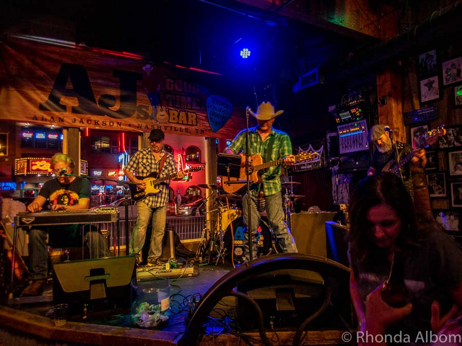 Inside Alan Jackson's Bar on Broadway in Nashville Tennessee