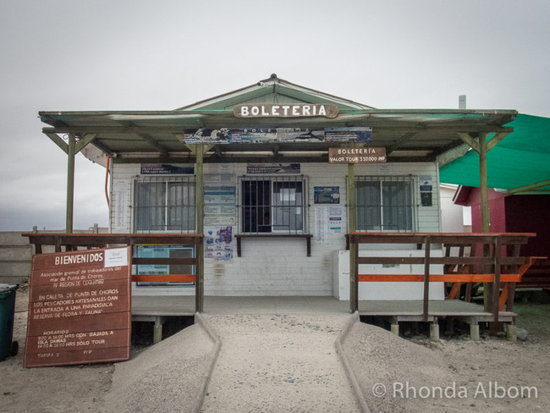 Getting to Isla Damas - Seeing Penguins in Chile 12 Ticket booth for the boats to Isla Damas in Chile