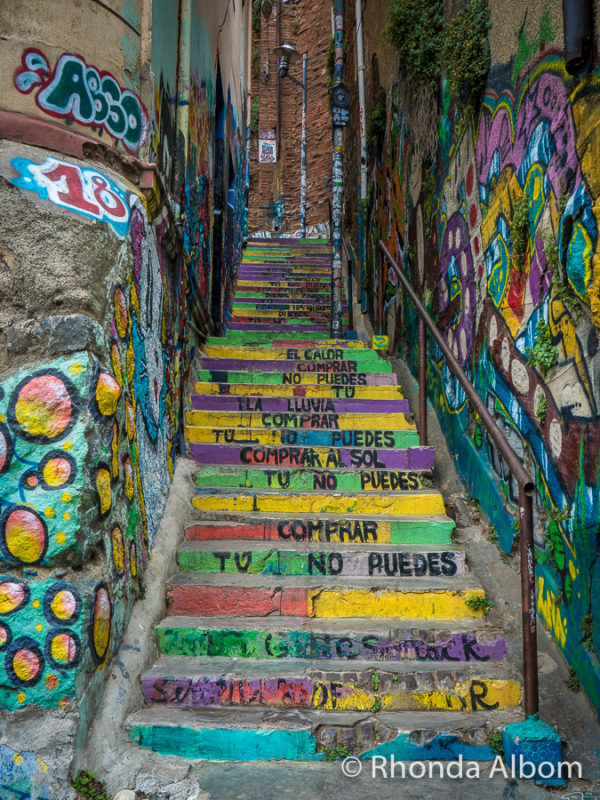 Chilean Cuisine Cooking Class: Culture Through Food 7 Staircase in Cerro Concepción (Conception Hill) in Valparaiso.