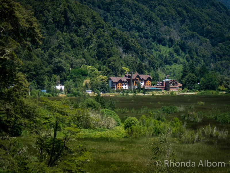 Cruce Andino Review: Andean Crossing from Bariloche to Puerto Varas 11 Natura Hotel Chile seen from the bus as we approached Puella with Cruce Andino