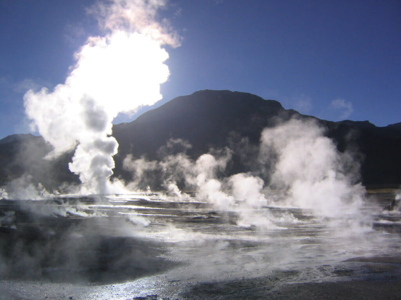 El Tatio Geysers in the Atacama Desert Chile. photo by Phil Whitehouse
