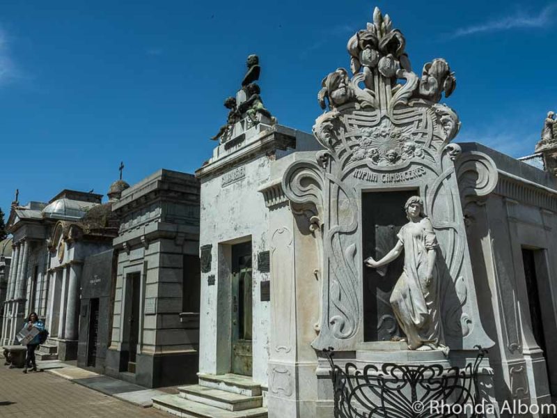Recoleta Cemetery in Buenos Aires: Artistic or Eerie? 5 Rufina Cambacers is opening the gate to eternity on her tomb