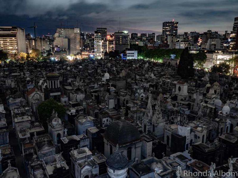 View from hotel balcony in Recoleta Buenos Aires Argentina