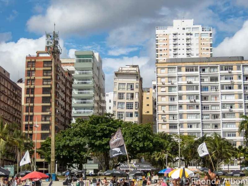 Leaning buildings in Santos Brazil