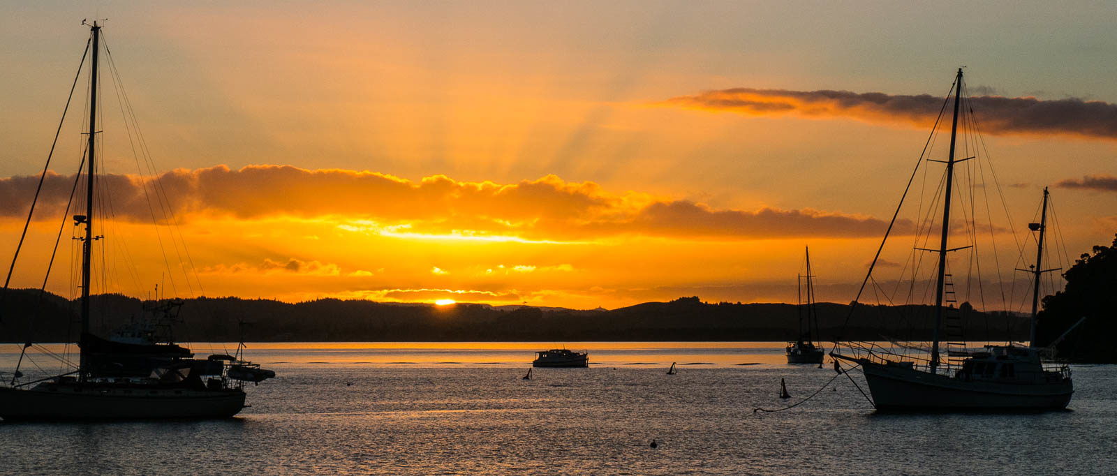 Sunset in Russell, Bay of Islands, New Zealand