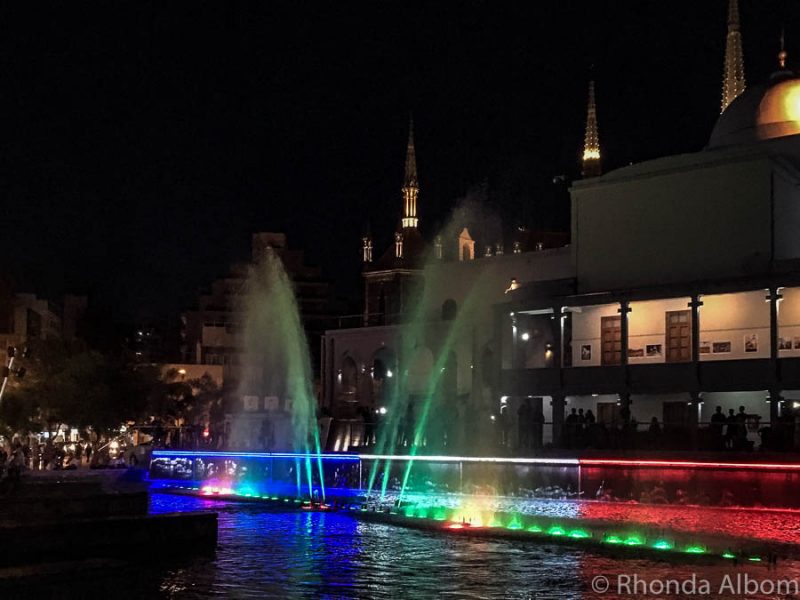 16 Unique Things to Do in Cordoba Argentina: Cultural Charm 16 Dancing fountains colourfully lit up at Paseo del Buen Pastor