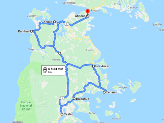 How to Tour Chiloe Island: See Penguins or Palafitos 10 Map of key sites on Chiloe Island in Chile