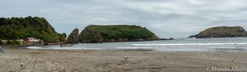 Punihuil beach on the west coast of Chiloe Island.