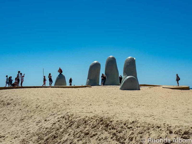 Things to Do in Punta del Este Uruguay Cruise Port 3 La Mano Sculpture also called Los dedos or the Punta del Este hand.