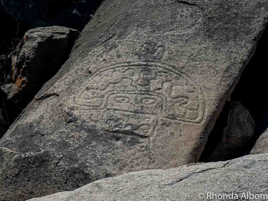Alien looking petroglyphs in Chile