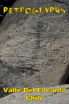 Alien-looking pre-Columbian rock art and other petroglyphs are scattered throughout Valle del Encanto, Chile