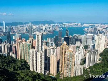 Views from Victoria peak in Hong Kong