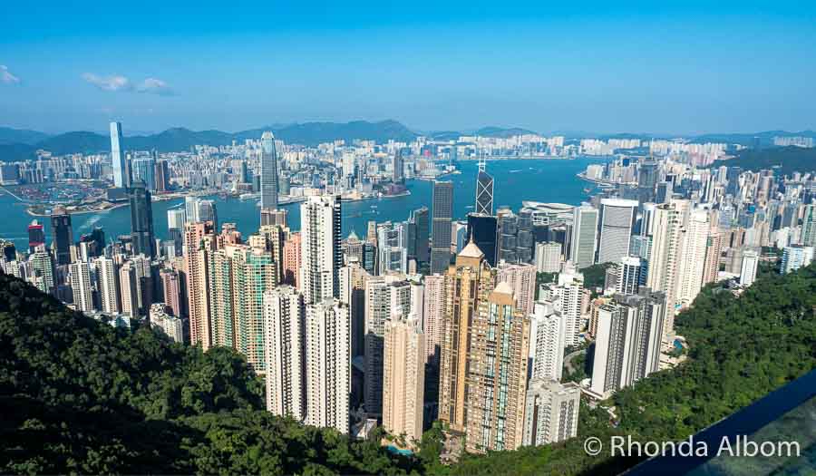Views from Victoria peak in Hong Kong