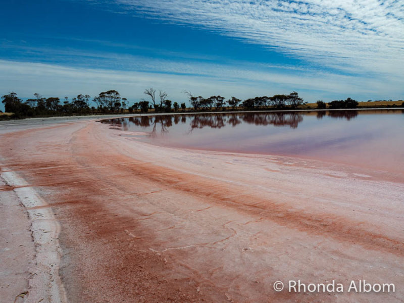 13 Stops on WA's Public Silo Trail: A Unique Outdoor Gallery 29 A pink lake near Cranbrook on a Perth to Albany road trip in Western Australia