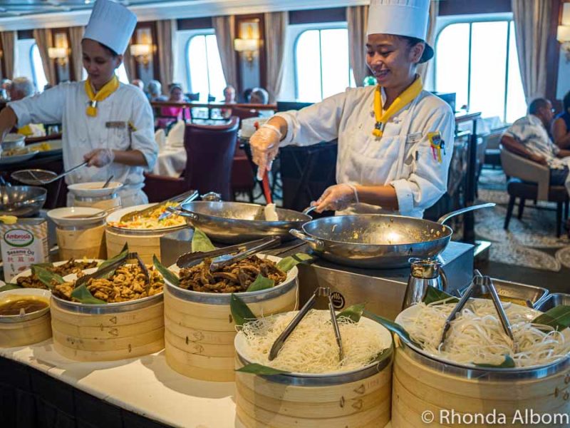 A special buffet on the Azamara Quest where I was unsuccessfully cruising with food allergies