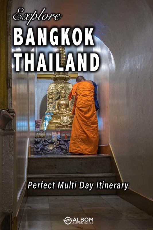 Bangkok Itinerary: Things to Do in Bangkok in 3 Days 31 Monk seen at Golden Mountain in Bangkok Thailand