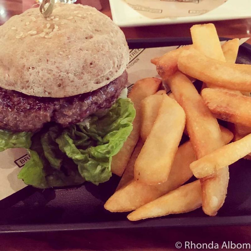 hamburger and fries