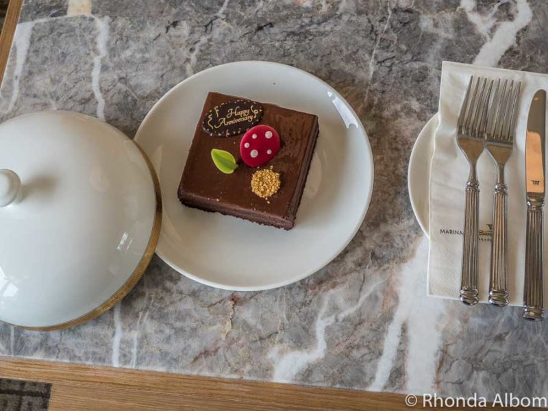 Marina Bay Sands Review: Is It Worth the High Price? 9 Special chocolate cake for our anniversary