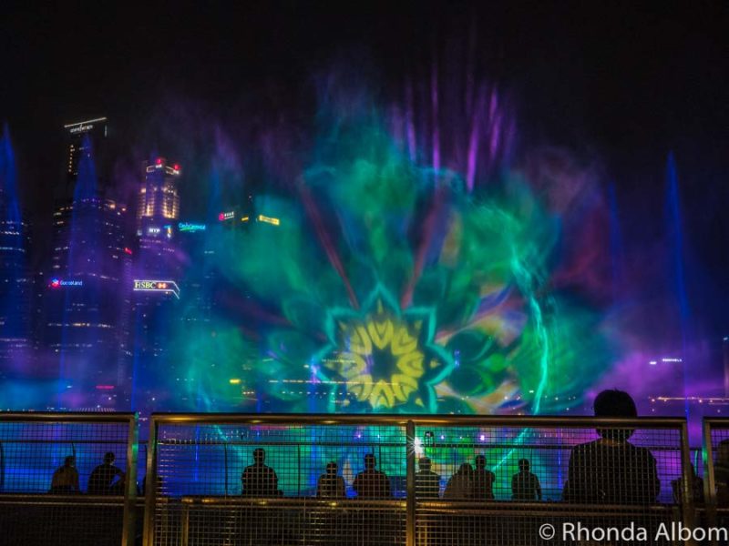 Spectra is Marina Bay Sands light show over the water