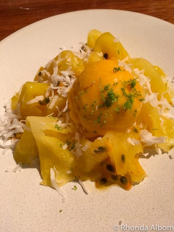 mango and coconut dessert in Singapore