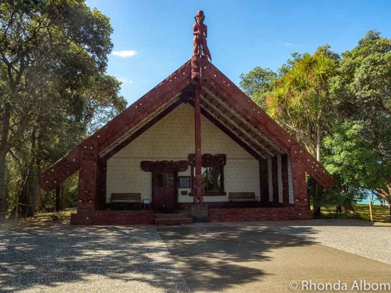 Meeting house at Waitangi Treat Grounds, Bay of Islands, New Zealand