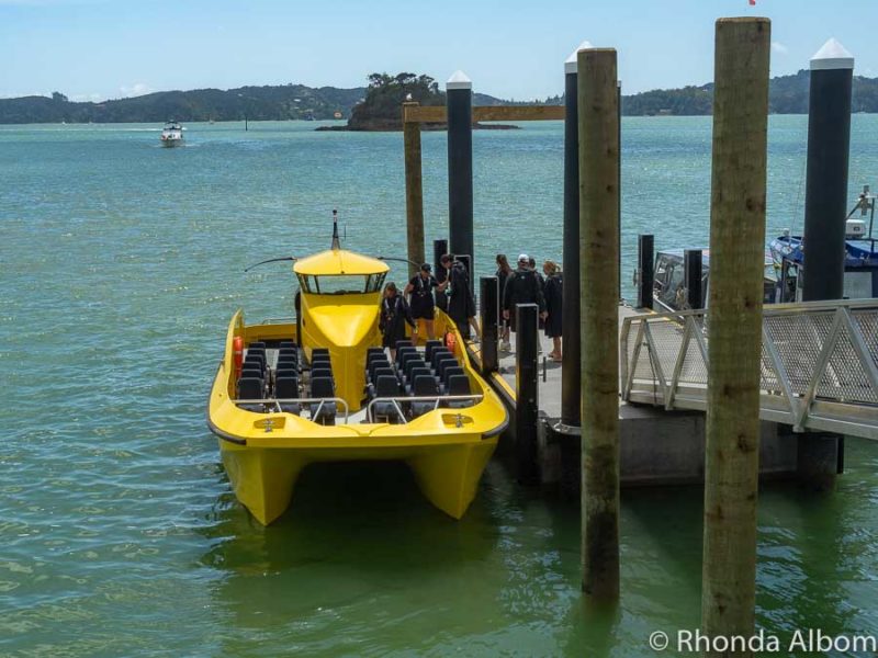 22 Exciting or Relaxing Things to Do in Bay of Islands NZ 9 People boarding the Explore Ocean Adventure fast boat