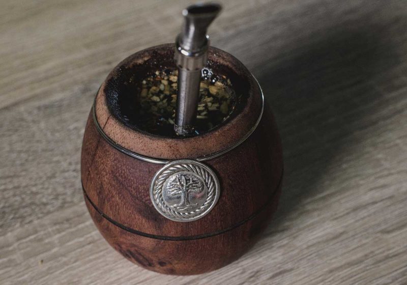 Mate cup and bombilla straw in Argentina