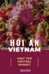 Dragon fruit on display at the Hoi An Central market in Vietnam