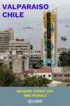Street art mural on the side of a tall building in Valparaiso Chile