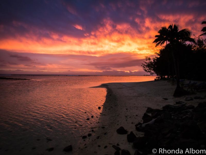 Sunset at the Rarotongan Beach Resort & Spa in Rarotonga, Cook Islands