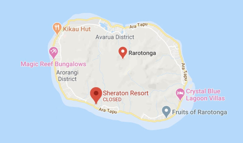 Sheraton Rarotonga: Abandoned Hotel with a Curse in the Cook Islands 16 Sheraton Rarotonga map